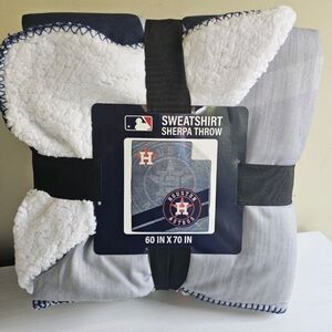 MLB Houston Astros Sherpa Throw Blanket 60" X 70" New With Tags